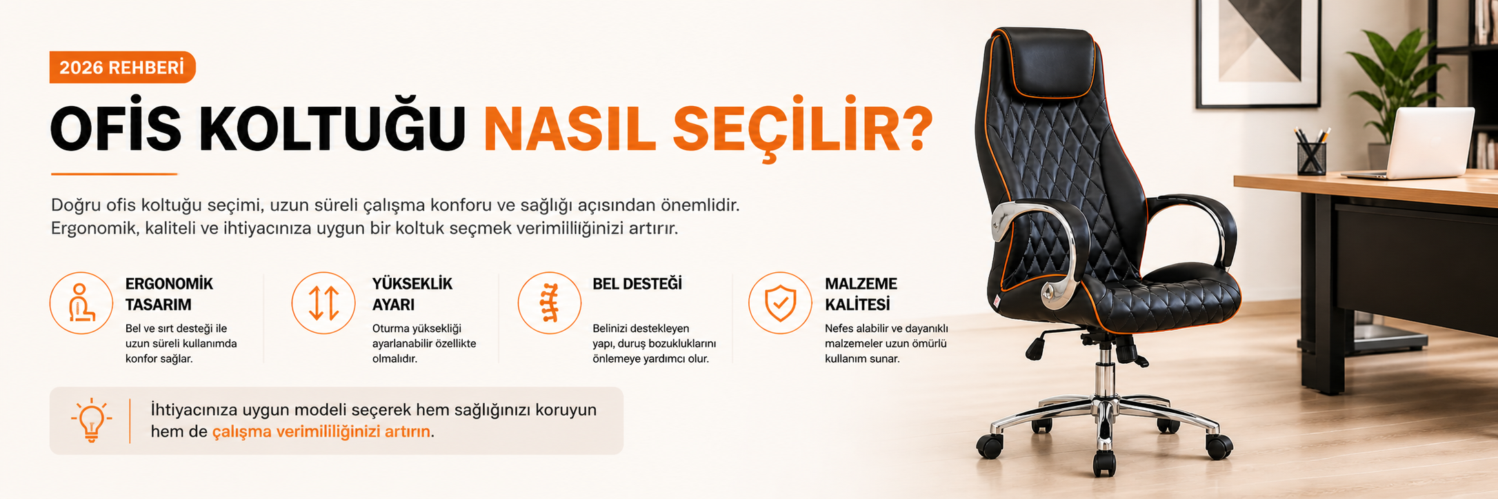 Ofis Koltuğu Nasıl Seçilir? (2026 Rehberi)