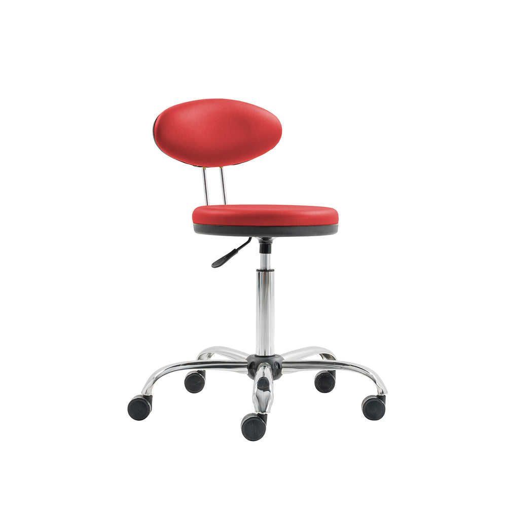 Gora Sırtlıklı Tabure, ergonomik tasarımıyla ofis ve çalışma alanlarında konforlu oturum sağlar.
