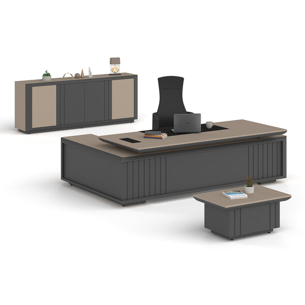 Pierro Ofis Soft Yönetici Takımı - Modern tasarımlı yönetici ofis mobilyası seti.